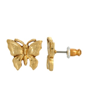 image of 2028 Women-s Gold Tone Petite Butterfly Post Earrings