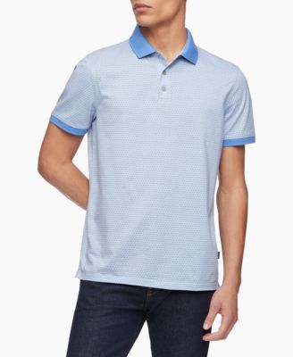 calvin klein men's liquid touch polo solid