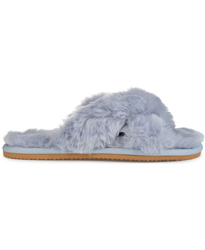 Journee Collection Women's Caterina Slipper - Faux Fur Open-Toe Slide, Tru Comfort Foam Footbed, Cozy House Shoes - View #7