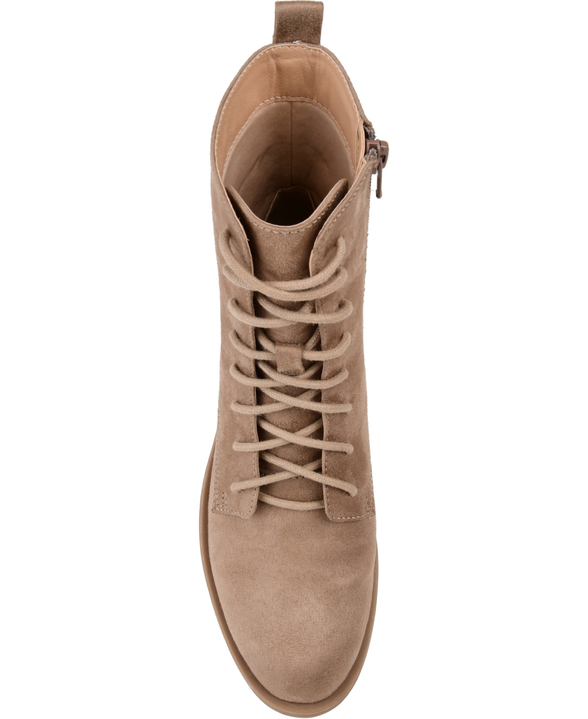 Journee Collection Women's Vienna Lace Up Stacked Heel Booties