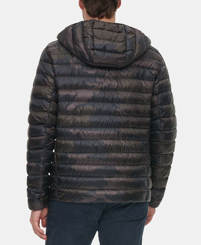 Calvin Klein Men's Packable Down Hooded Puffer Jacket, Created for Macy