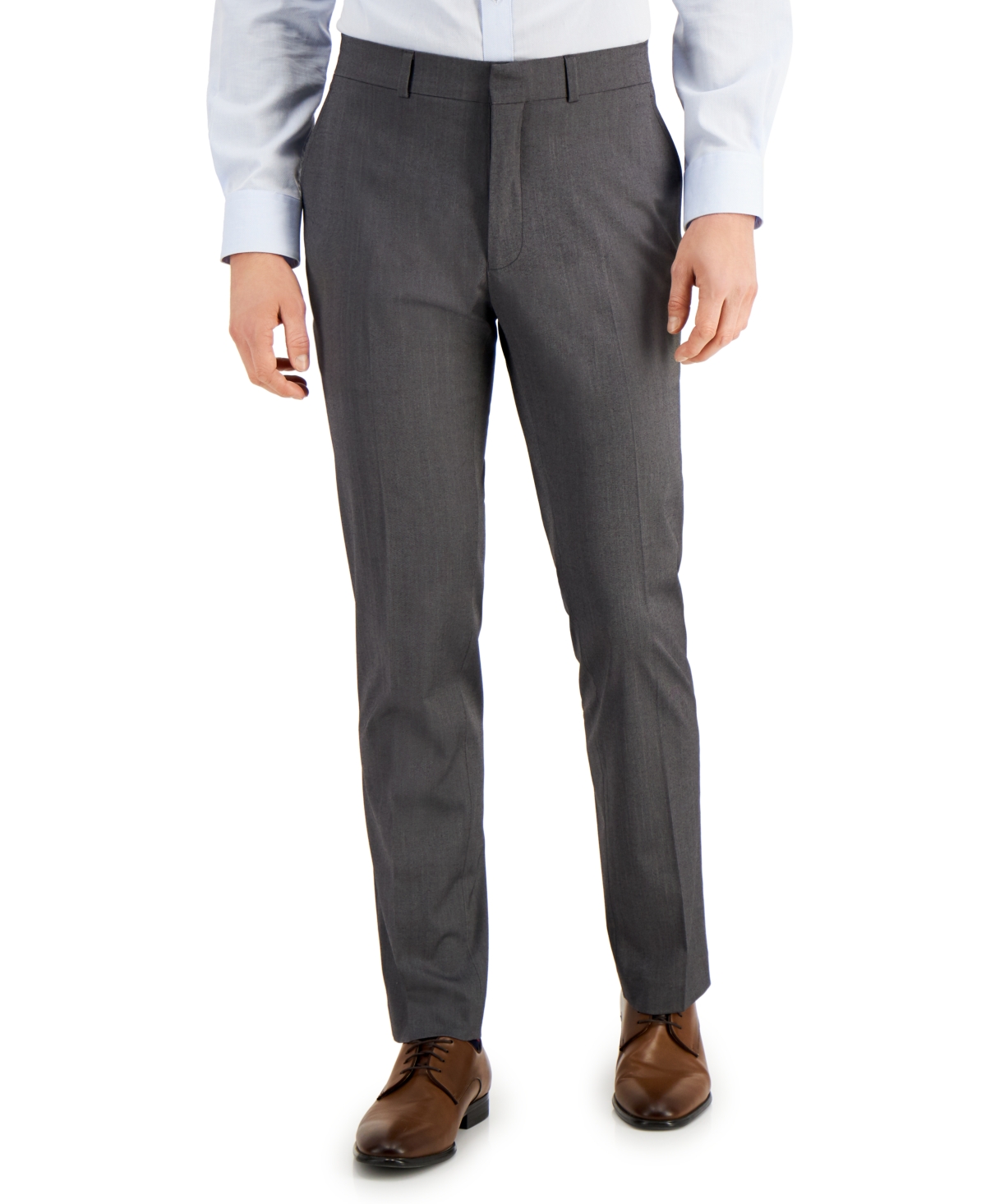 Shop Kenneth Cole Reaction Men's Techni-cole Suit Separate Slim-fit Pants In Light Grey