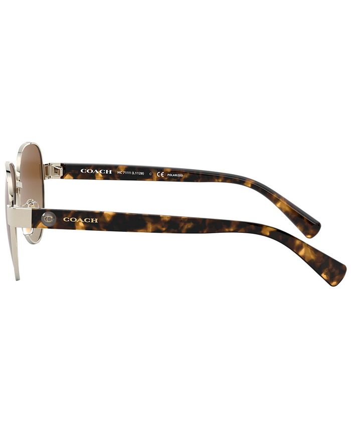 COACH Women's Polarized Sunglasses, HC7111 57 L1128 Macy's