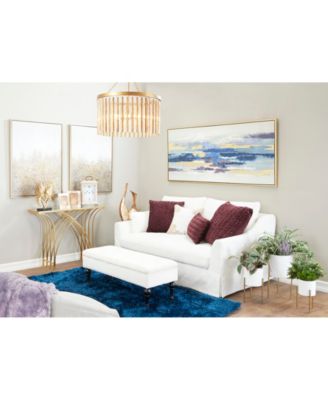 CosmoLiving Multimedia and Abstract Art Paintings with Glitter, Set of 2