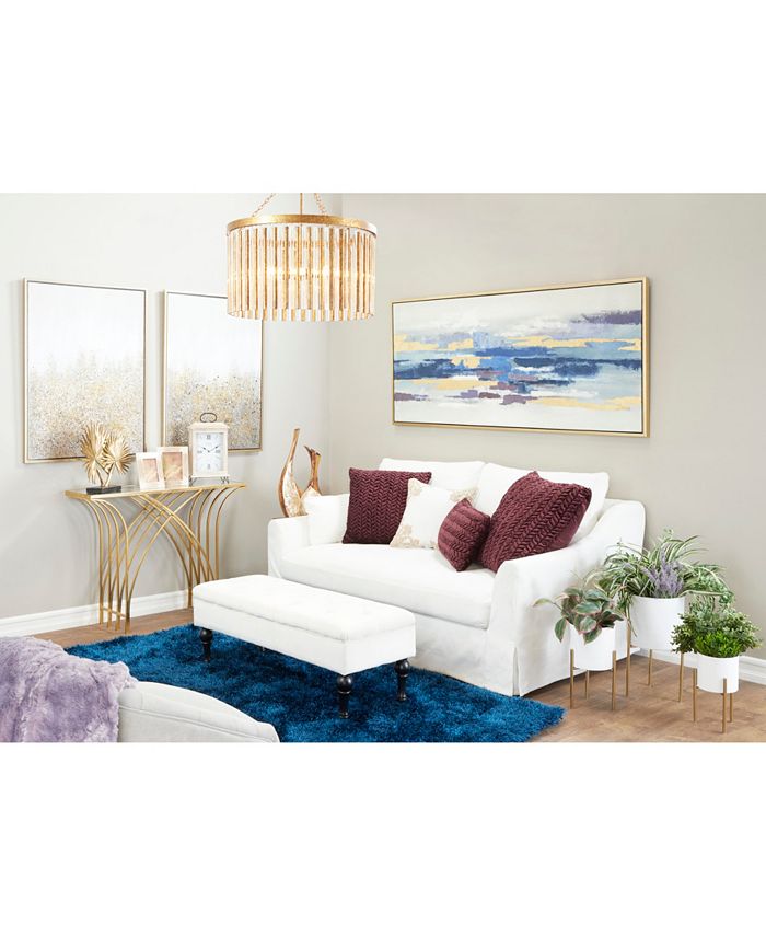 CosmoLiving Multimedia and Abstract Art Paintings with Glitter, Set of