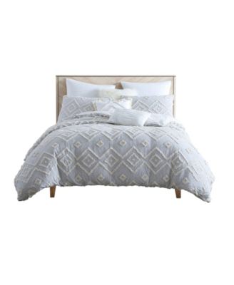 Astonishing Rukai Clip Jacquard Gauze 5 Piece Comforter Set, Full/Queen