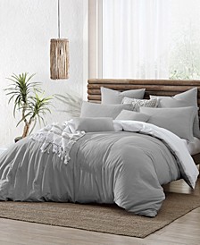 Ultra Soft Valatie Cotton Garment Washed Dyed Reversible 2 Piece Duvet Cover Set, Twin XL