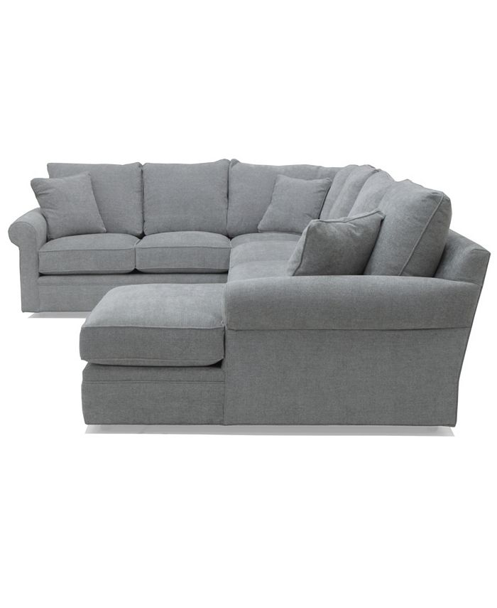 Furniture Zaniel 138" 3PC Fabric Sectional with Chaise, Created for Macy's Macy's