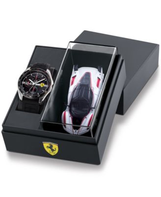 Ferrari - Men's Speedracer Black Silicone Strap Watch 46mm