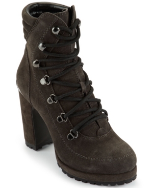 image of Dkny Women-s Lenni Lace-Up Booties, Created for Macy-s