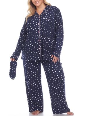 Women's Plus Size Pajama Set, 3 Piece
