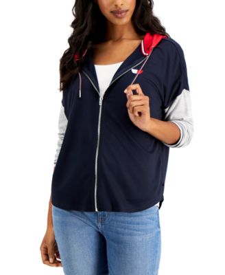 Tommy Hilfiger - Colorblocked Zip-Front Hoodie
