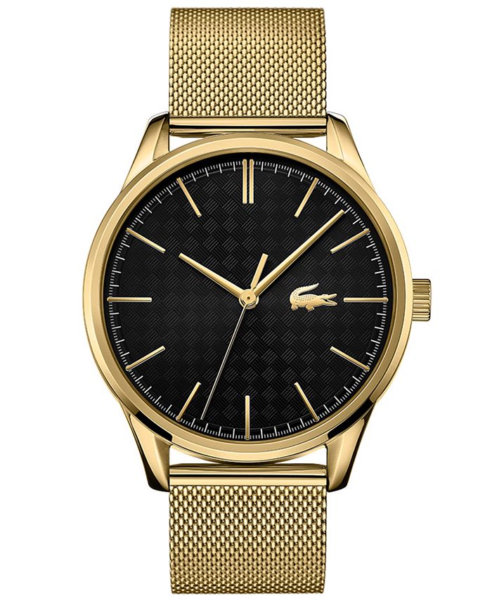 Lacoste Men's Vienna Gold Plated Bracelet Watch 42mm - Macy's