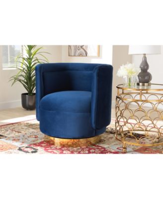 Saffi Glam and Luxe Swivel Accent Chair