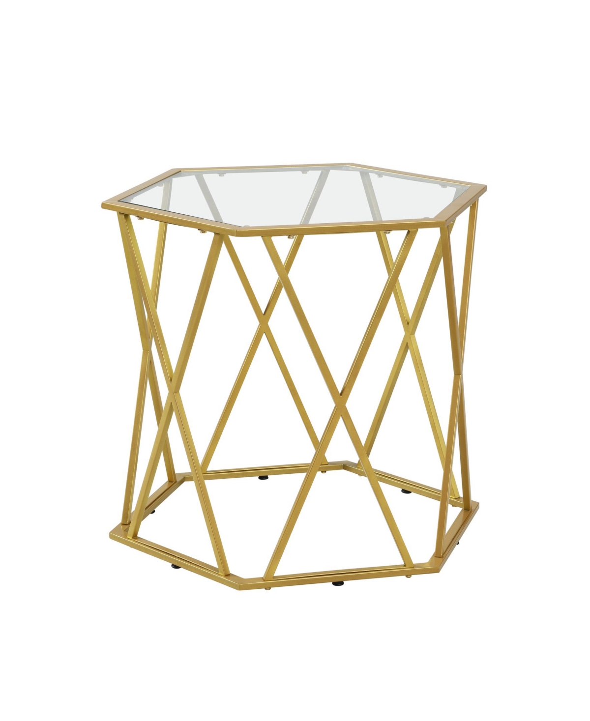 Lilly Octagonal Glass Top Accent Table