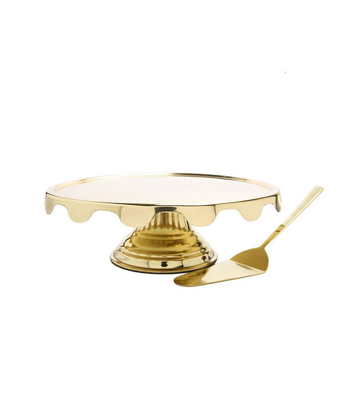 Classic Touch Stainless Steel Cake Stand and Server Macy's