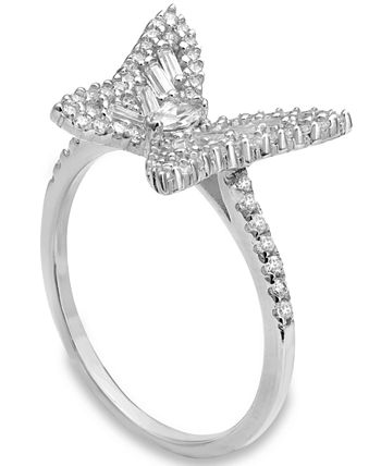 Giani Bernini - Cubic Zirconia Butterfly Statement Ring in Sterling Silver