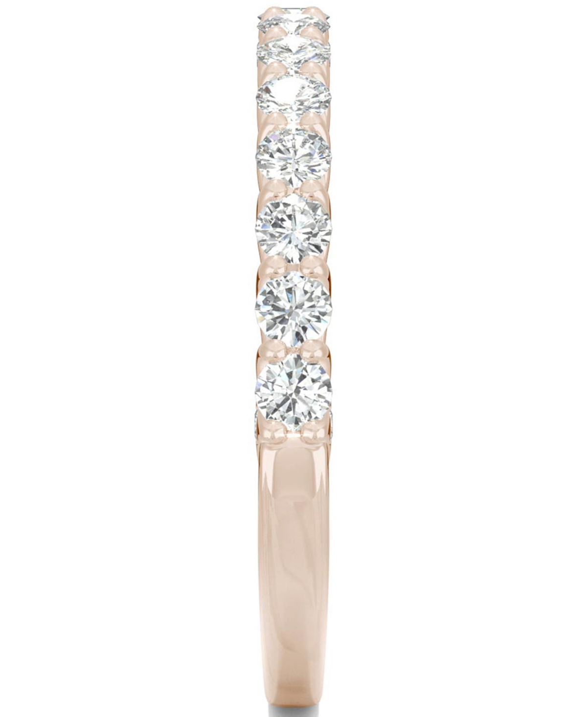 Charles & Colvard Moissanite Wedding Band (3/8 ct. t.w. Dew) in 14k White, Yellow or- Rose Gold