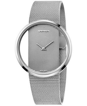 image of Calvin Klein Glam Women-s Stainless Steel Mesh Bracelet Watch 42mm