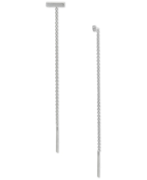 image of Giani Bernini Chain Threader Earrings in Sterling Silver, Created for Macy-s