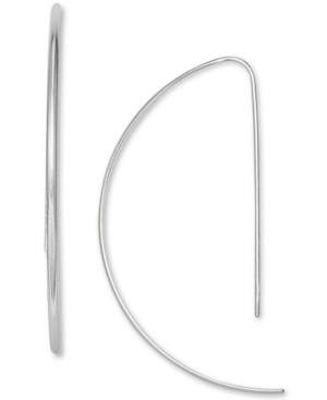 image of Giani Bernini Half Circle Threader Earrings in Sterling Silver, Created for Macy-s