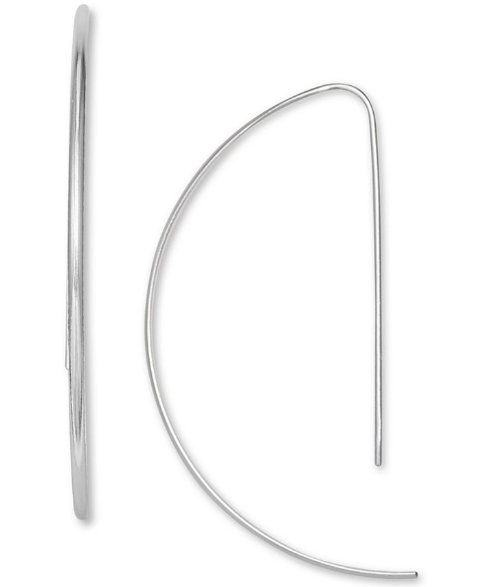 Giani Bernini - Half Circle Threader Earrings in Sterling Silver