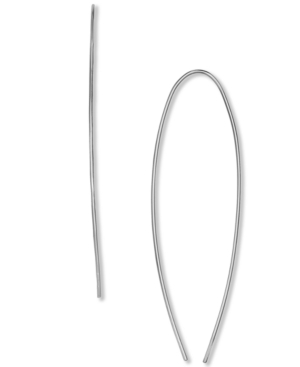 image of Giani Bernini Polished Wire Threader Earrings in Sterling Silver, Created for Macy-s