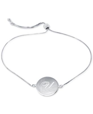 Beautiful Sterling Silver Initial Bracelet for Women 