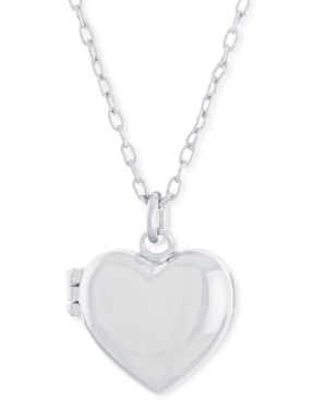 image of Giani Bernini Polished Heart Locket Pendant Necklace, 16