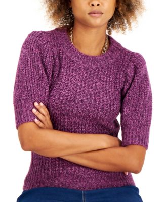 INC International Concepts - Marled Short-Sleeve Sweater