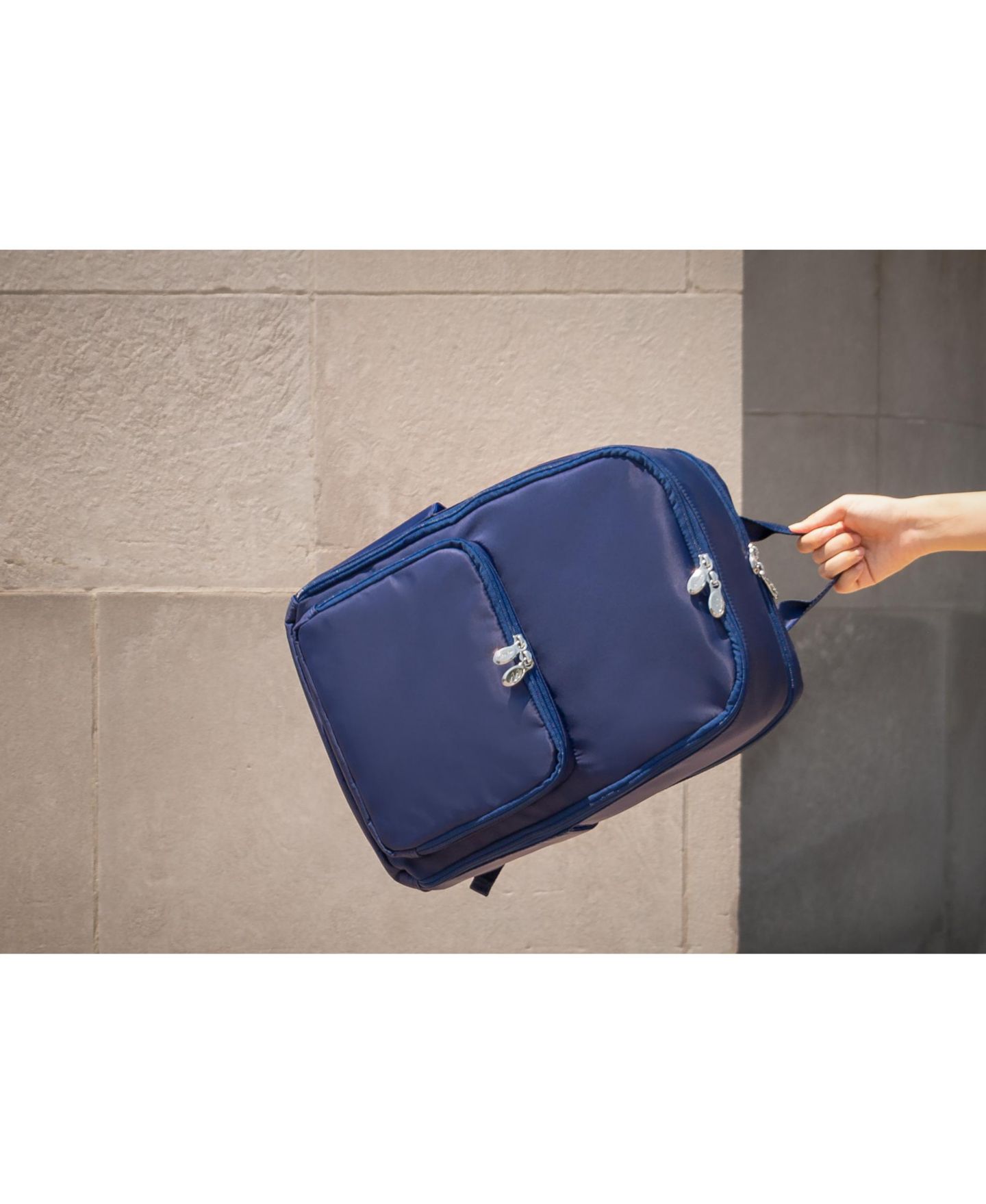 Рюкзак McKlein Transport 15" Nano Tech-Light Nylon Dual-Compartment Laptop & Tablet, цвет: Тёмно-синий — фото 11