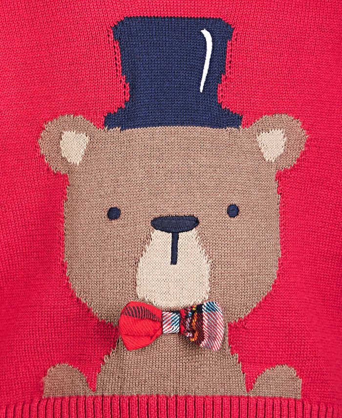 First Impressions Baby Boy Bear Sweater, Created for Macy's Macy's
