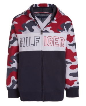 image of Tommy Hilfiger Little Boys Dot Camo Hoodie