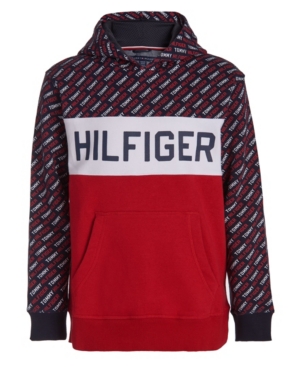 image of Tommy Hilfiger Little Boys Mini Print Hoodie