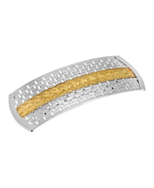 image of Women-s Silver-Tone and Gold-Tone Filigree Hair Barrette