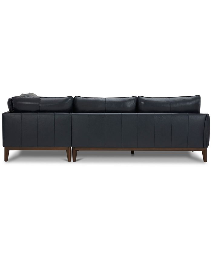 Furniture Jollene Leather 2Pc. Sectional with Chaise, Created for Macy