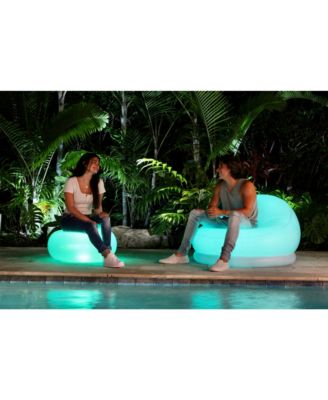 PoolCandy AirCandy Illuminated LED Inflatable Ottoman - Macy's