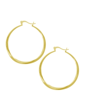 image of Medium Organic Twist Hoop Earring in Gold Plate
