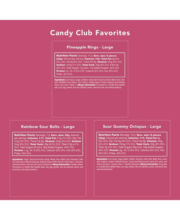 Candy Club Snazzy Sours Gummy Candy Bundle Macy's