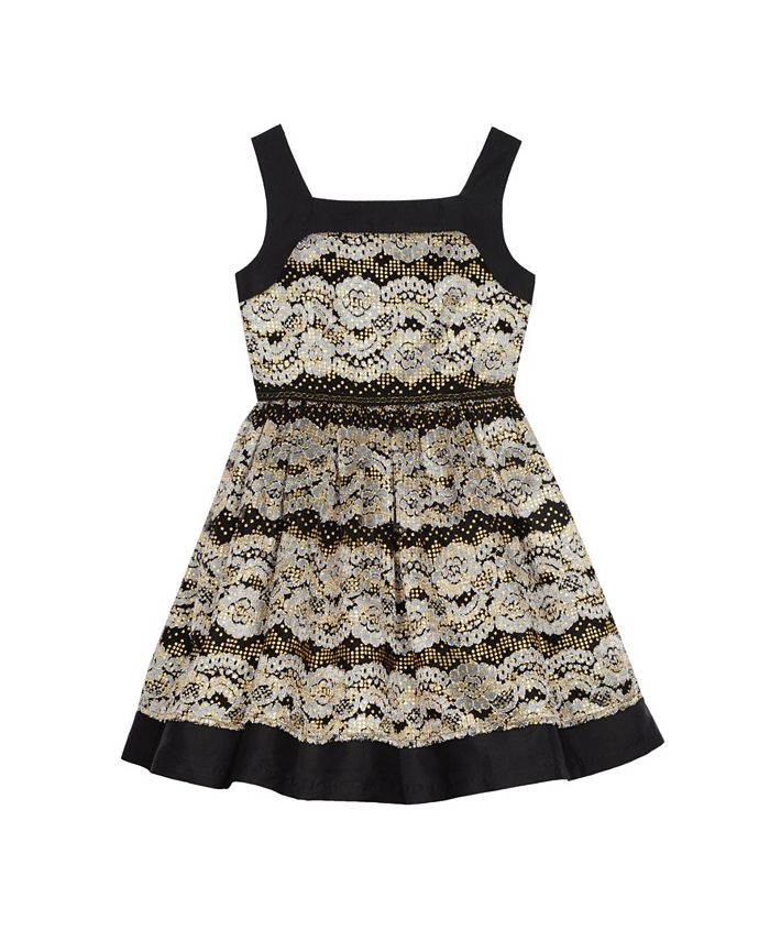 Belle by Badgley Mischka Big Girls Gold Tone Fabric Dress Macy s