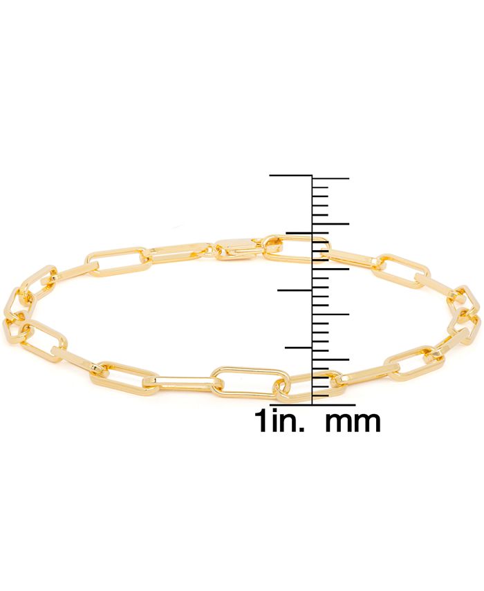 Macy's Paperclip Link Bracelet in Fine Silver Plate & GoldPlate Macy's