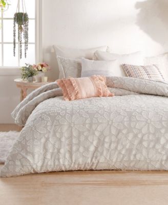Peri Clipped Floral Comforter Set, Queen