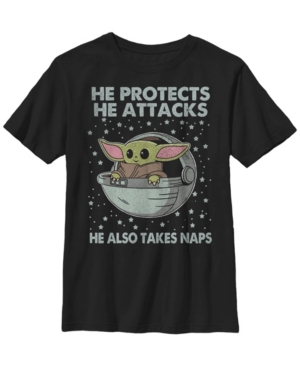 Big Boys Star Wars Mandalorian Naps Short Sleeve T-shirt