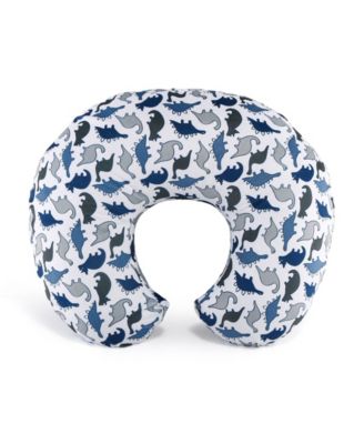 Nursing Pillow Covers for Breastfeeding, 2 Pack Set, Dinosaur and Navy Blue Minky Dot