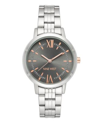nine west silver watch