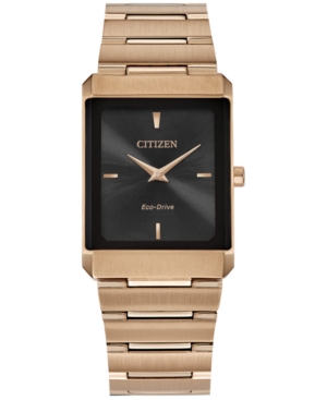 image of Citizen Unisex Rose Gold-Tone Bracelet Watch 27.6mm