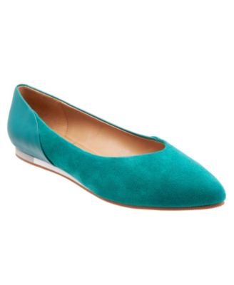 green flats for women