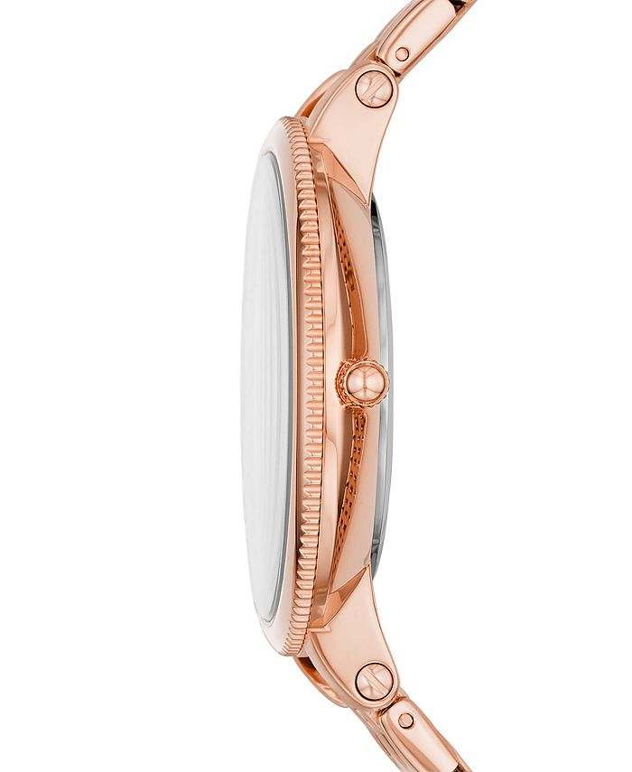 Fossil Women's Monroe Rose Gold-Tone Bracelet Watch 38mm - Macy's