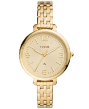 image of Fossil Women-s Monroe Gold-Tone Bracelet Watch 38mm