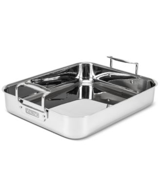 3-Ply Stainless Steel Roasting Pan with Nonstick Rack